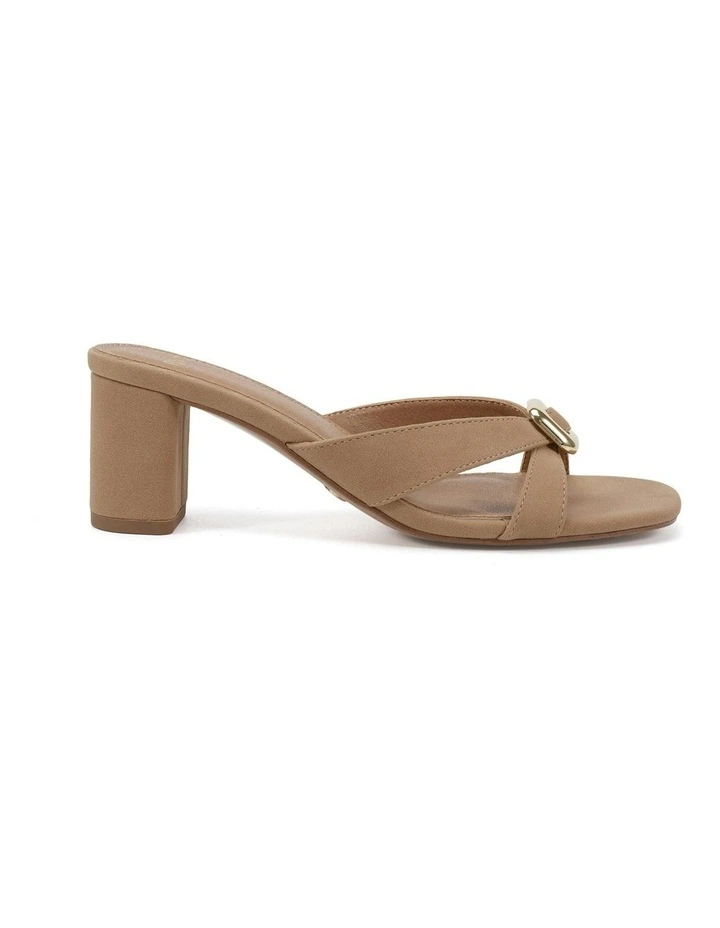 Finnegan Block Open Toe Heels in Camel image 1