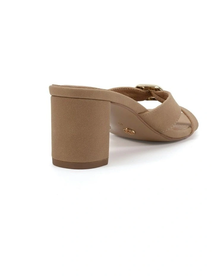 Finnegan Block Open Toe Heels in Camel image 3