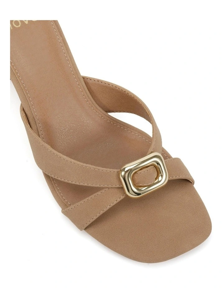 Finnegan Block Open Toe Heels in Camel image 4
