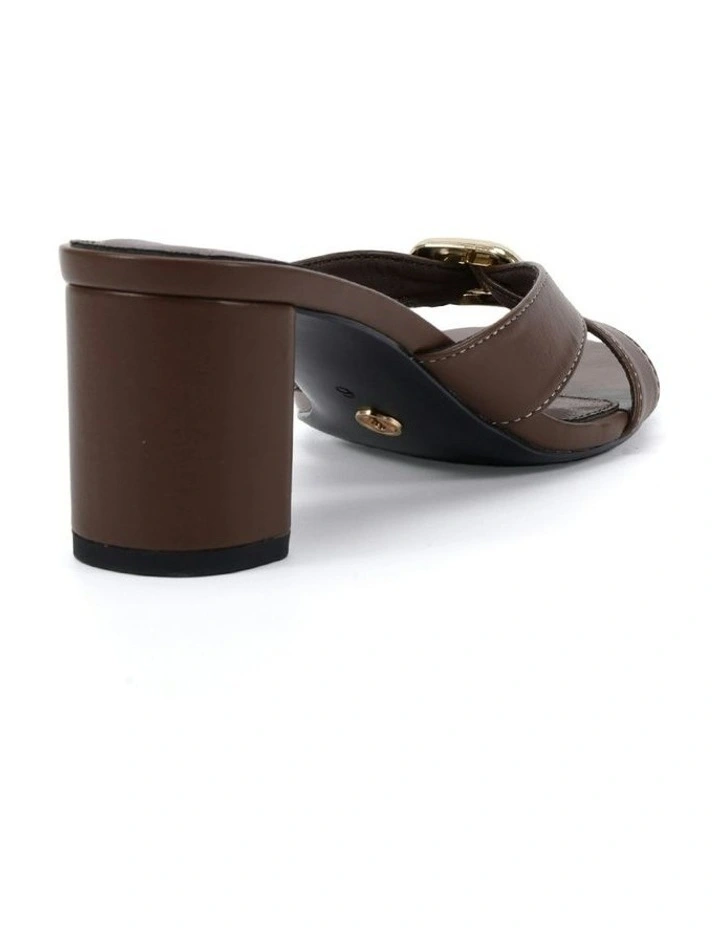 Finnegan Block Open Toe Heels in Milk Chocolate image 3