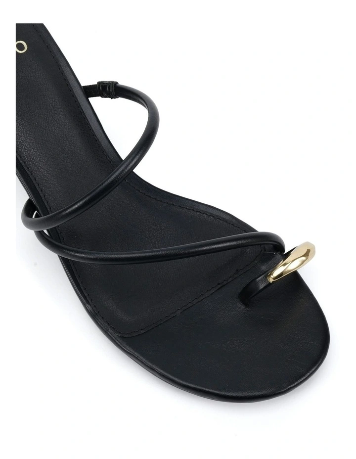 Unite Open Toe Heels in Black image 4
