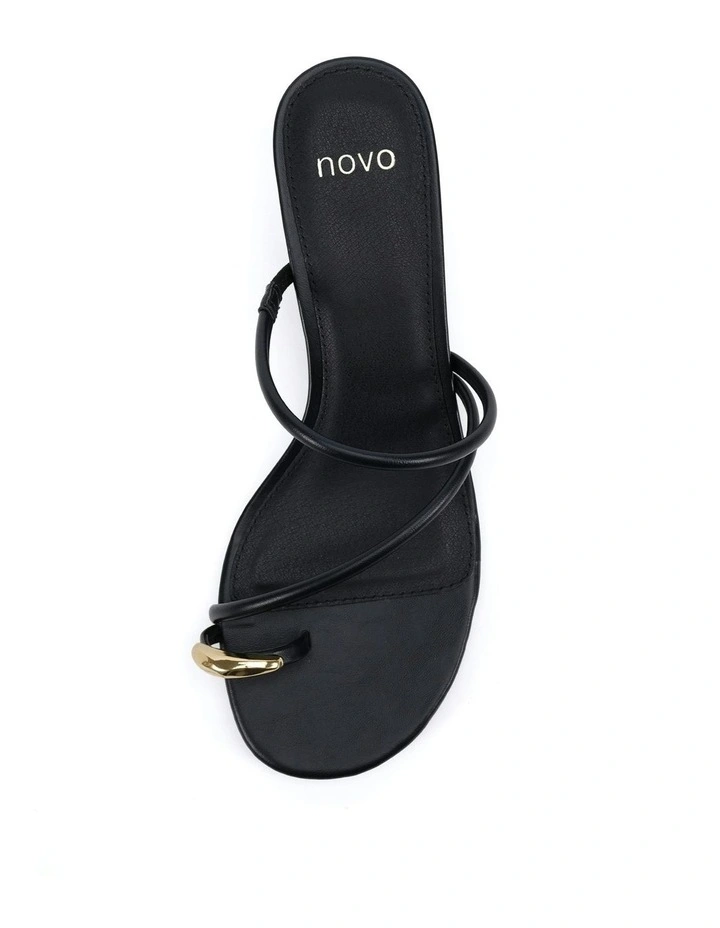 Unite Open Toe Heels in Black image 5