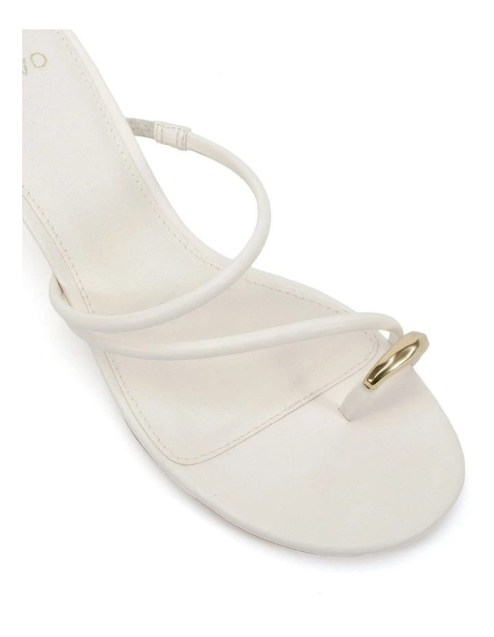 Unite Open Toe Heels in White image 4