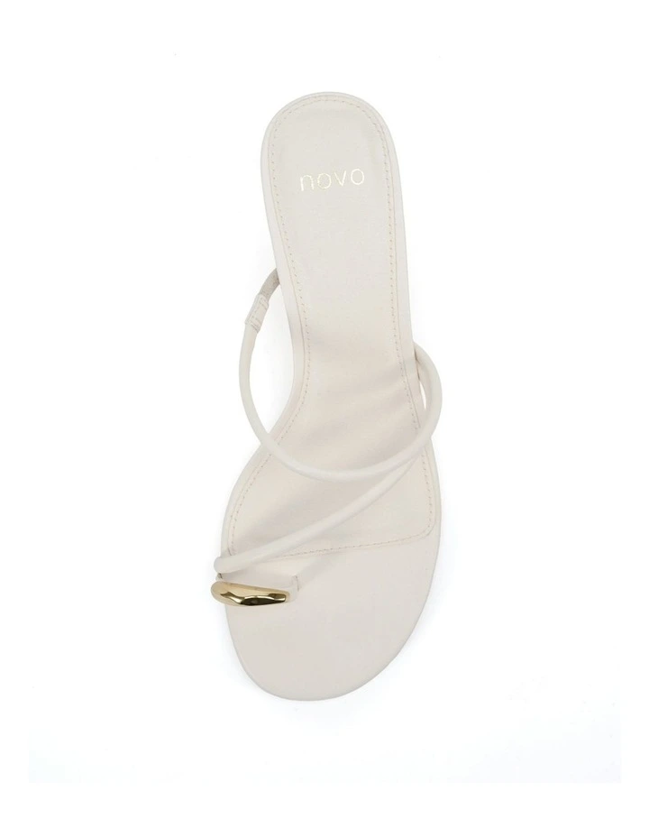 Unite Open Toe Heels in White image 5