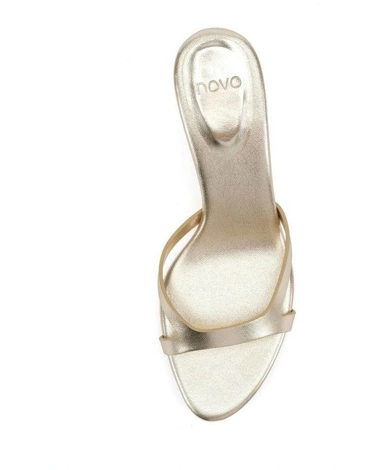 Viv Open Toe Heels in Gold image 5