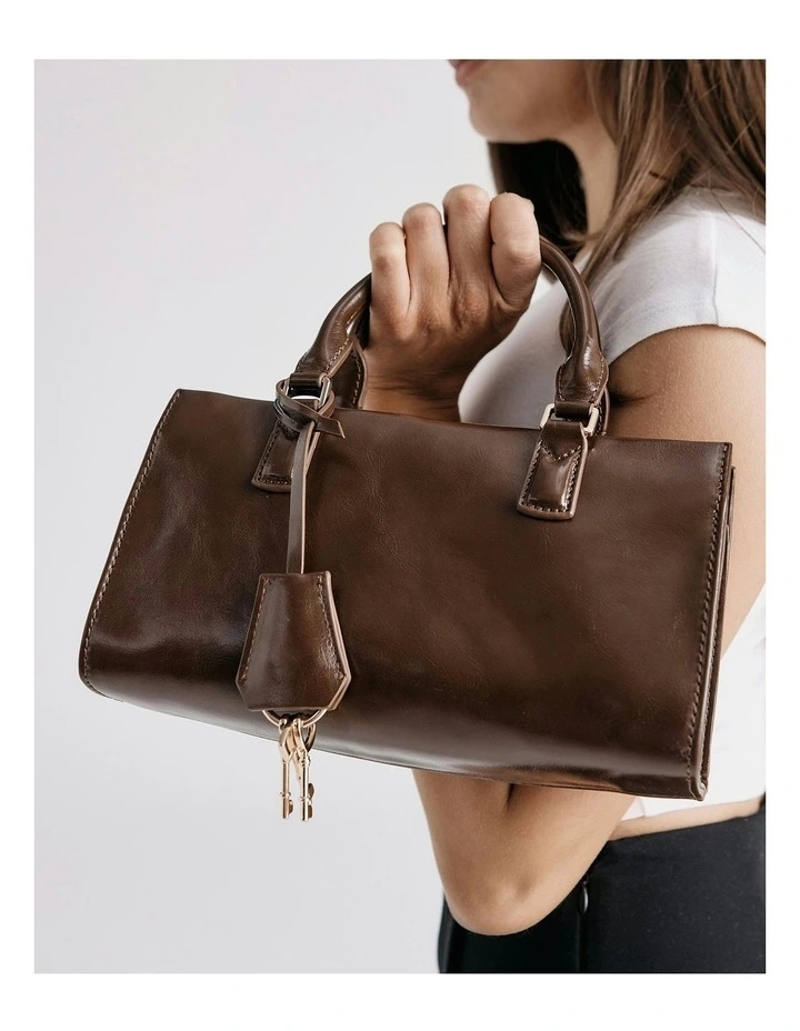 Alder Top Handle Bag in Milk Chocolate image 2