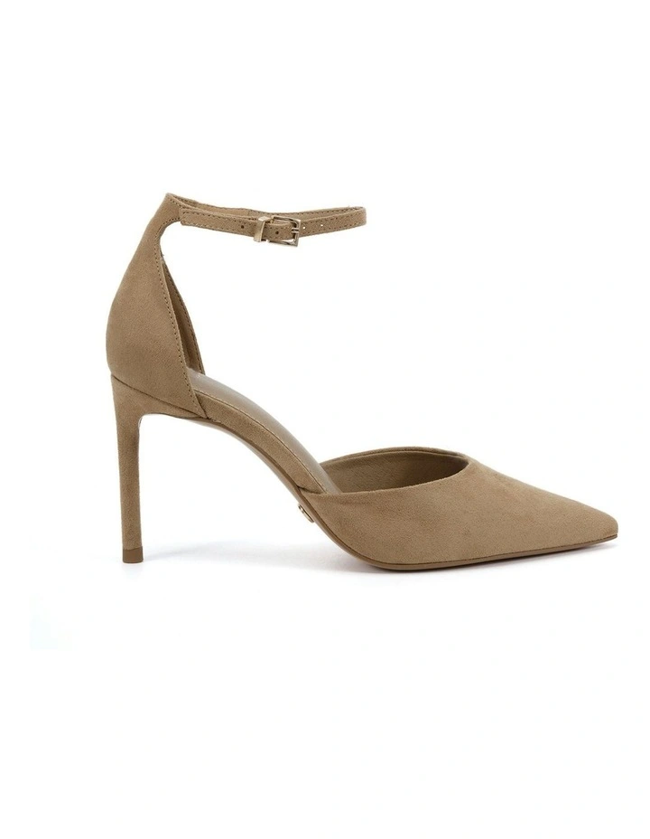 Iyana Court Heels in Biscoff Suede image 1