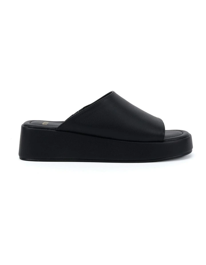 Yoga Slide Wedges in Black Smooth image 1