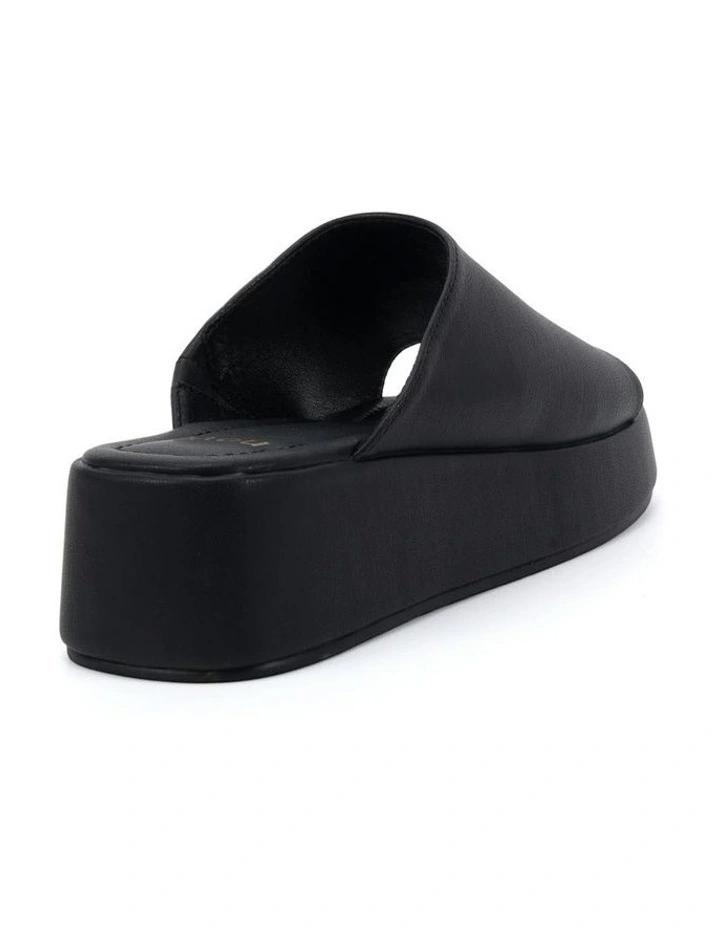 Yoga Slide Wedges in Black Smooth image 3