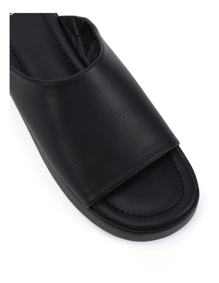 Yoga Slide Wedges in Black Smooth image 4