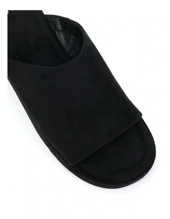 Yoga Slide Wedges in Black Suede image 4