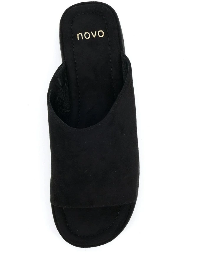 Yoga Slide Wedges in Black Suede image 5