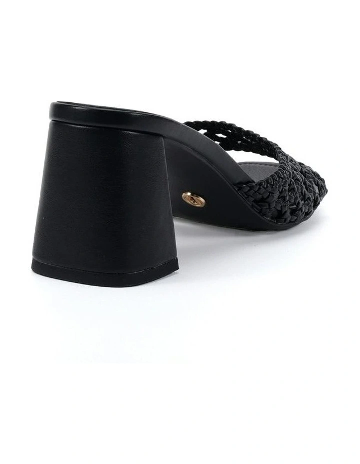 Yuna Mule Block Heels in Black image 3