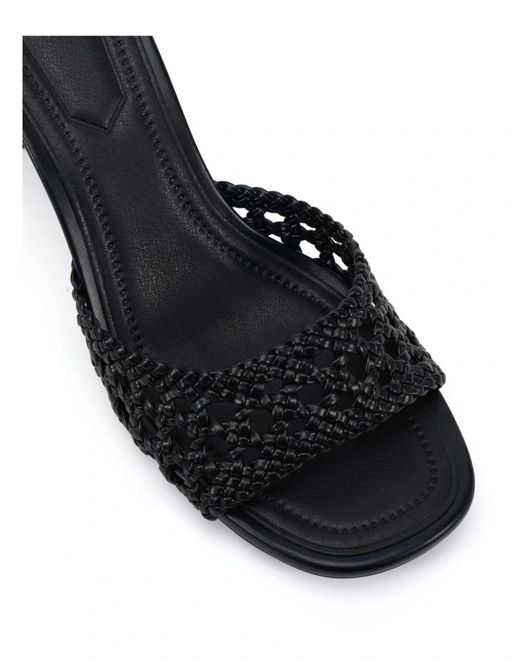 Yuna Mule Block Heels in Black image 4