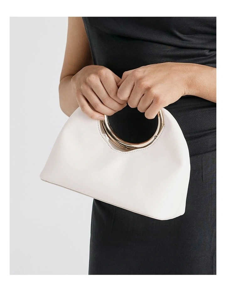 Axton Top Handle Bag in White image 2