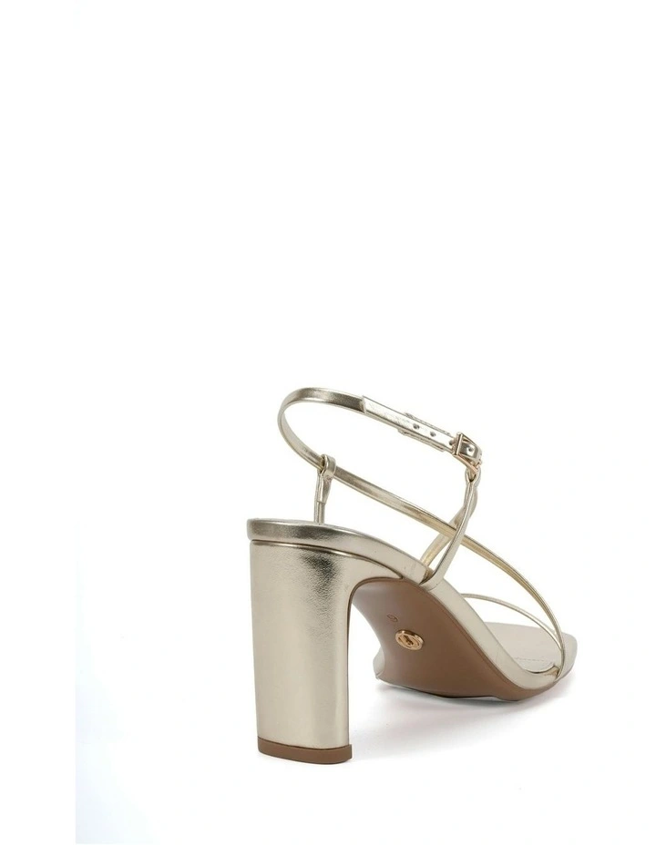 Passo Open Toe High Heels in Gold image 3