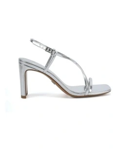 Passo Open Toe High Heels in Silver