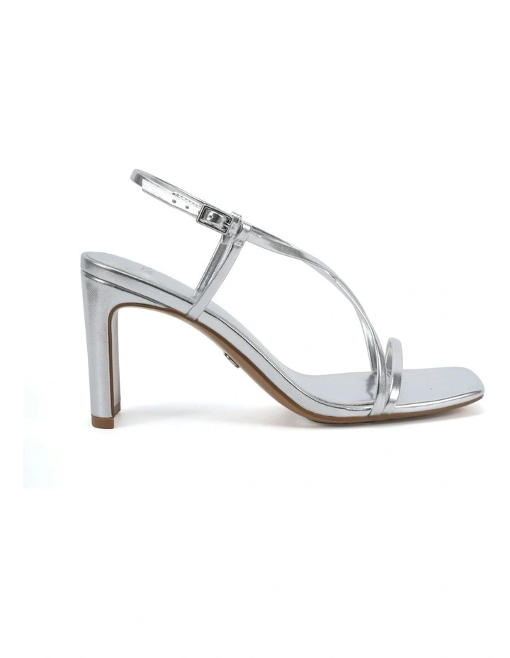 Passo Open Toe High Heels in Silver image 1