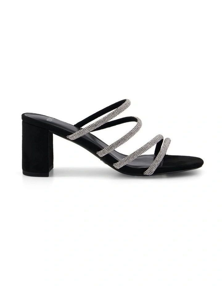 Payson Open Toe Block Heels in Black image 1