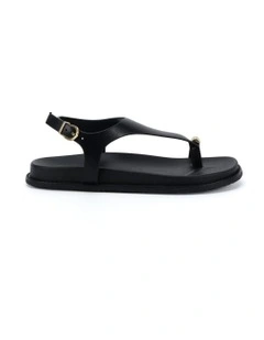 Rhoda Open Toe Sandals in Black
