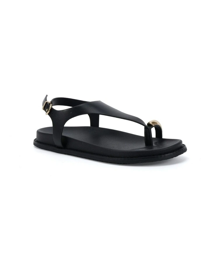 Rhoda Open Toe Sandals in Black image 2