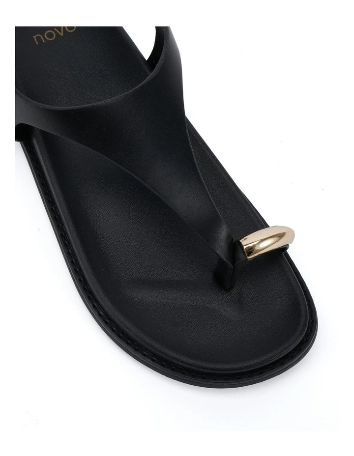 Rhoda Open Toe Sandals in Black image 4