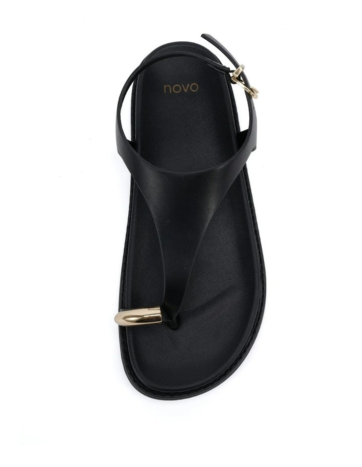 Rhoda Open Toe Sandals in Black image 5
