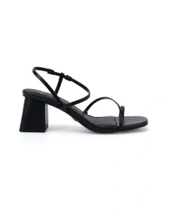 Ultan Open Toe Block Heels in Black
