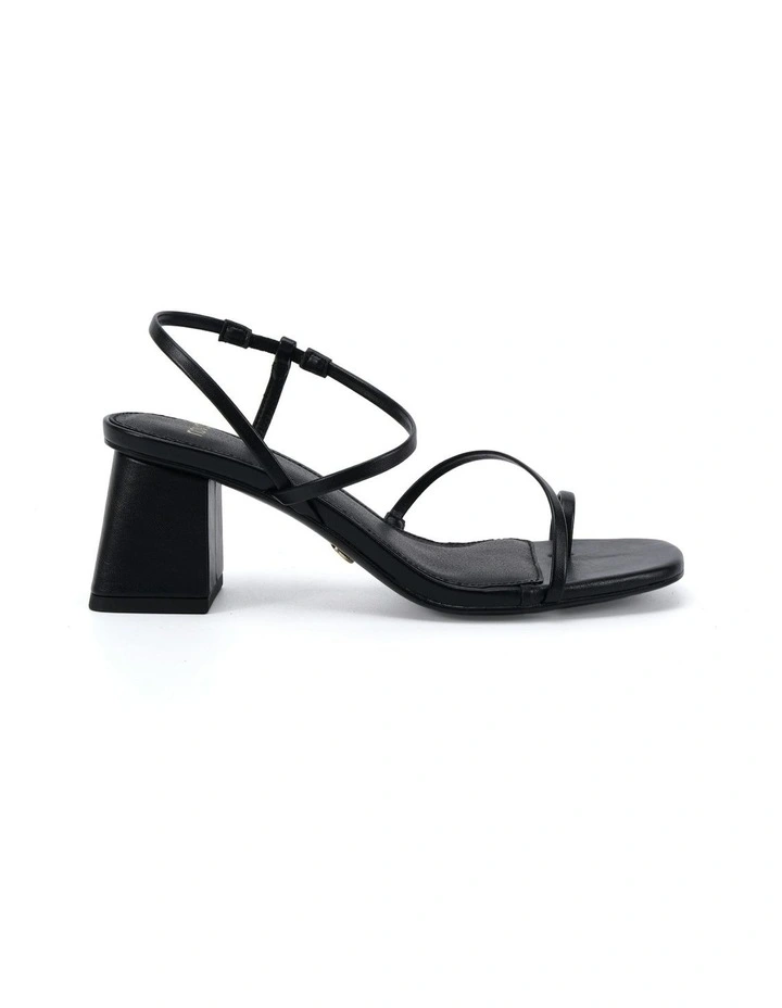 Ultan Open Toe Block Heels in Black image 1