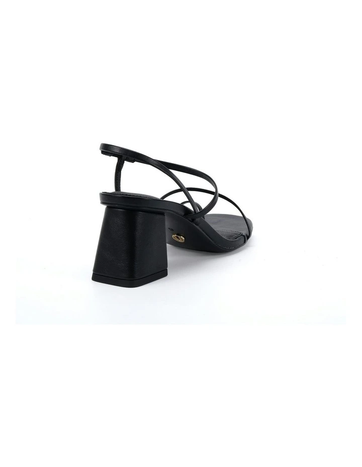 Ultan Open Toe Block Heels in Black image 3