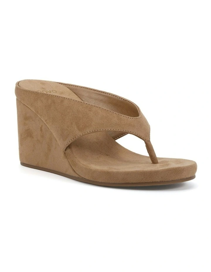 Yoasobi Wedge Sandals in Biscoff Suede image 2