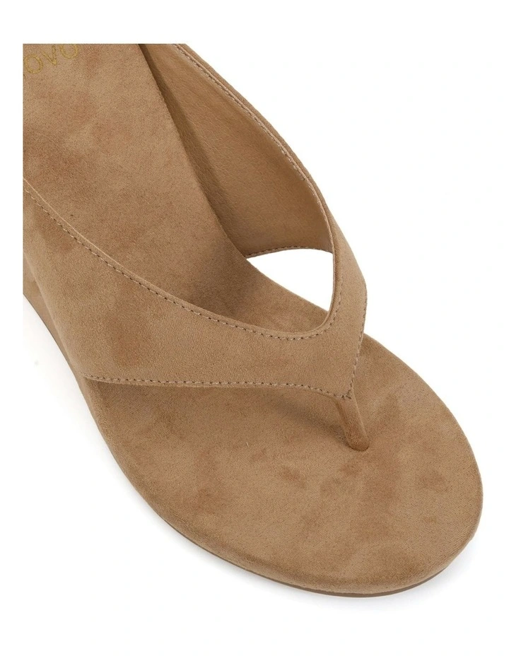 Yoasobi Wedge Sandals in Biscoff Suede image 4