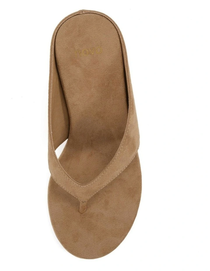 Yoasobi Wedge Sandals in Biscoff Suede image 5