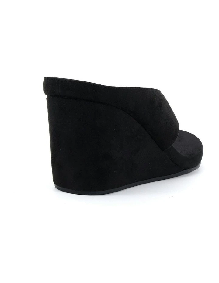 Yoasobi Wedge Sandals in Black Suede image 3