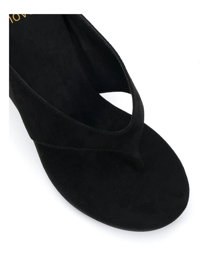 Yoasobi Wedge Sandals in Black Suede image 4
