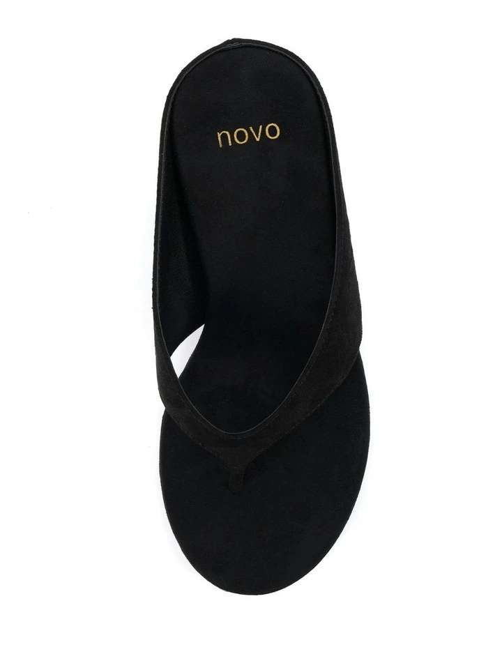 Yoasobi Wedge Sandals in Black Suede image 5