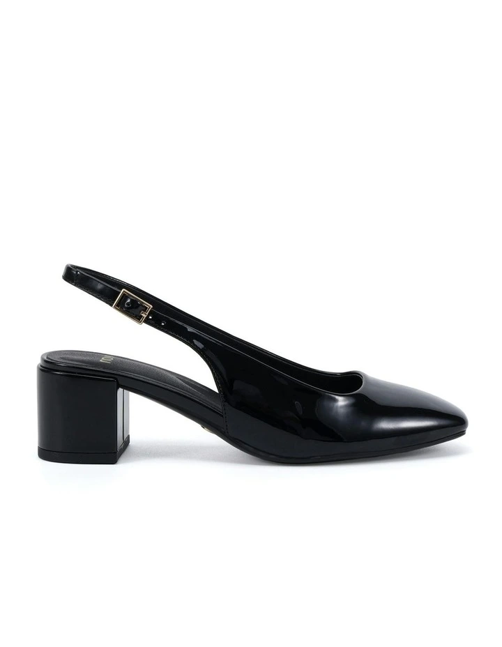 Ivoree Block Court Heels In Black Patent image 1