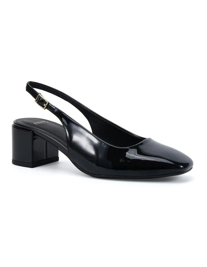 Ivoree Block Court Heels In Black Patent image 2