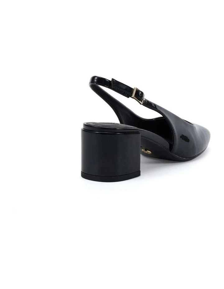 Ivoree Block Court Heels In Black Patent image 3