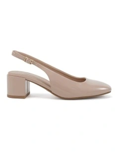 Ivoree Block Court Heels in Nude Patent