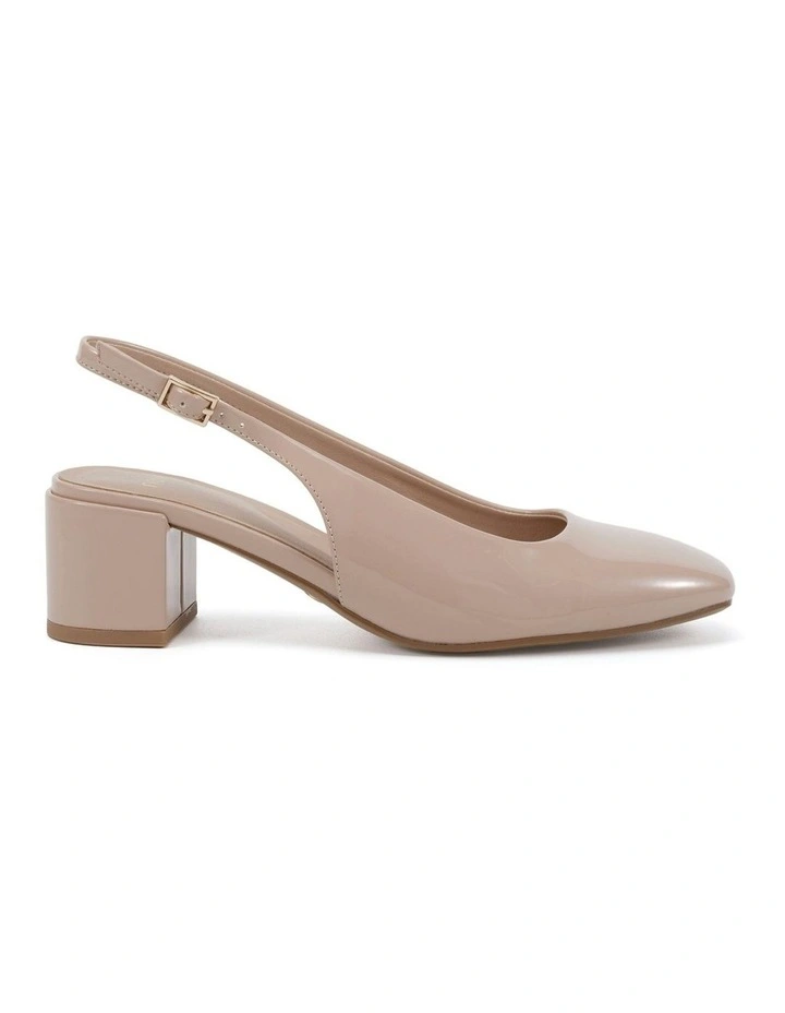 Ivoree Block Court Heels in Nude Patent image 1