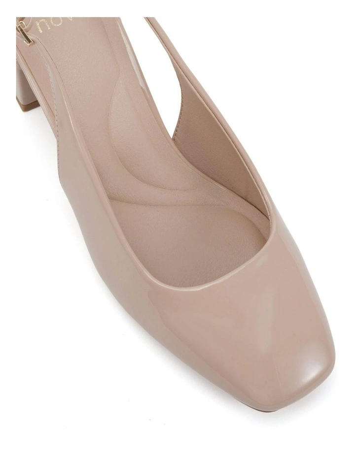 Ivoree Block Court Heels in Nude Patent image 4