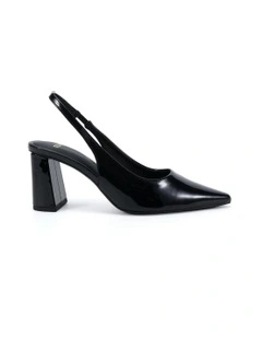 Irie Block Heels in Black Patent