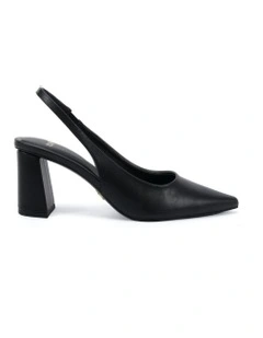 Irie Block Heels in Black Smooth