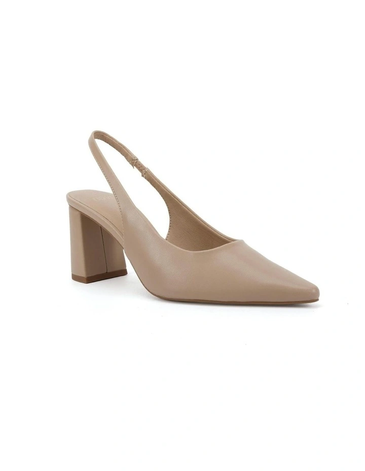 Irie Block Heels In Neutral Smooth image 2