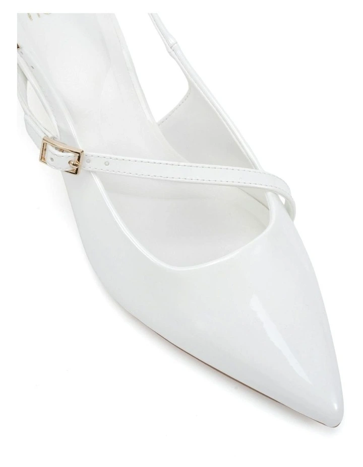 Isela Heels in White Patent image 4