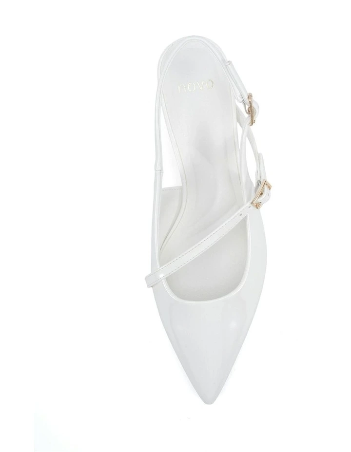 Isela Heels in White Patent image 5