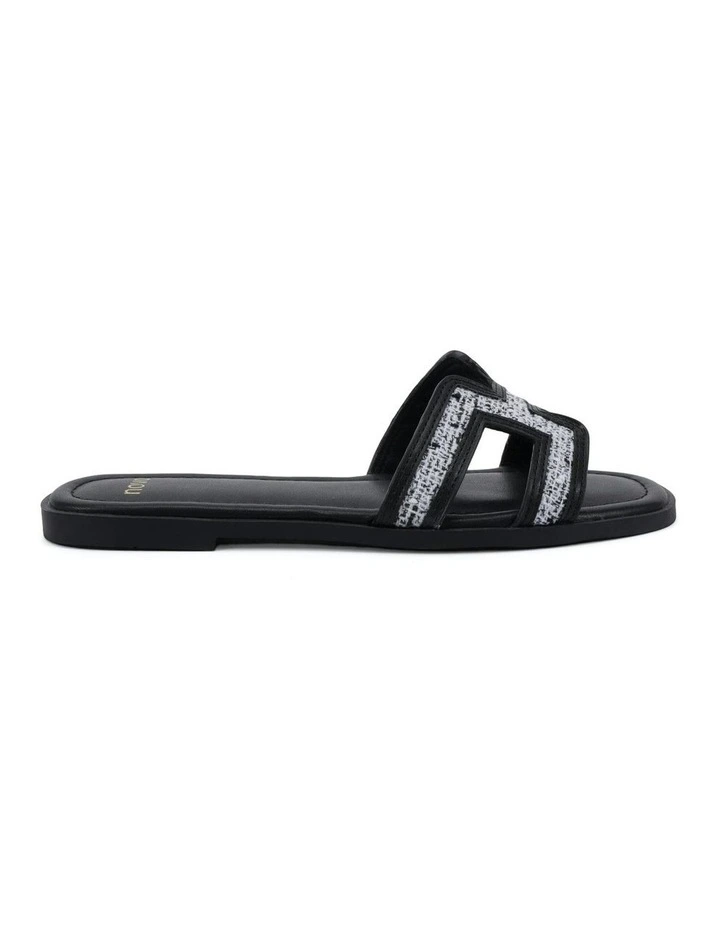 Sachie Slides in Black Tweed image 1