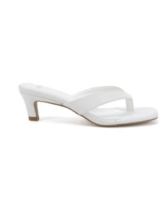 Valence Mule Heels In White