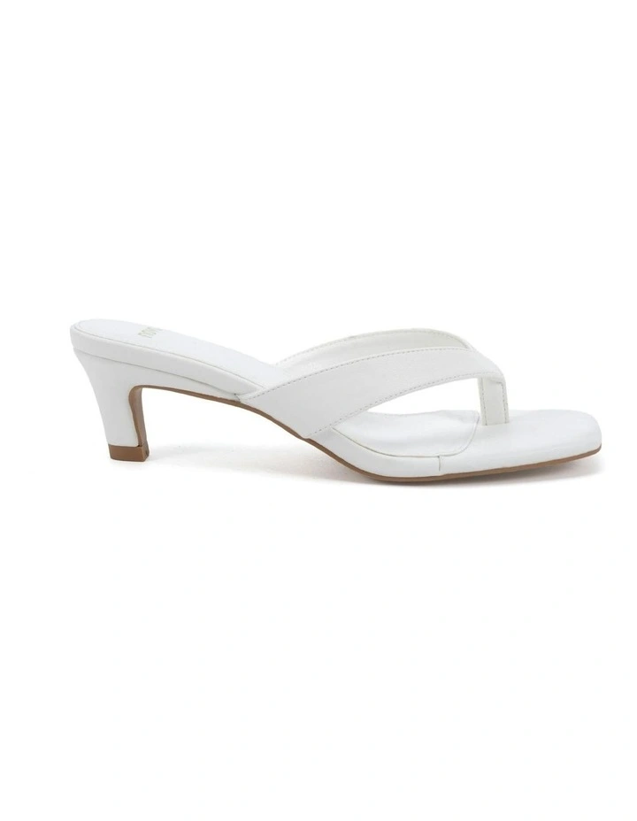 Valence Mule Heels In White image 1